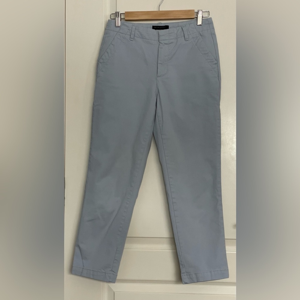 BANANA REPUBLIC Baby Blue Slim Fit Cropped Chinos Petite 0 Stretch